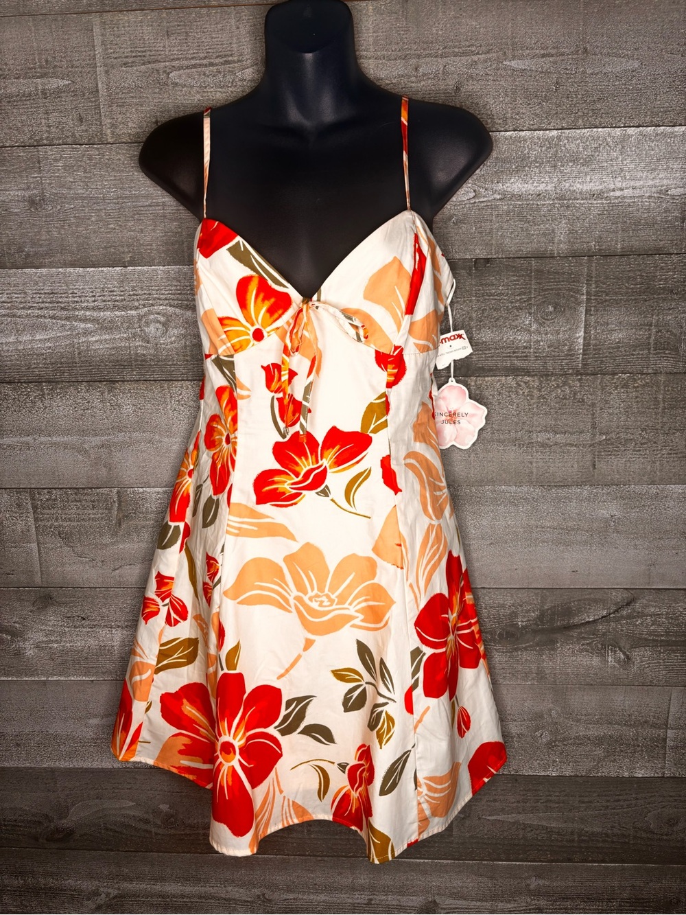 Sincerly Jules NWT tropical hawaiian vacation mini fit flare dress Floral